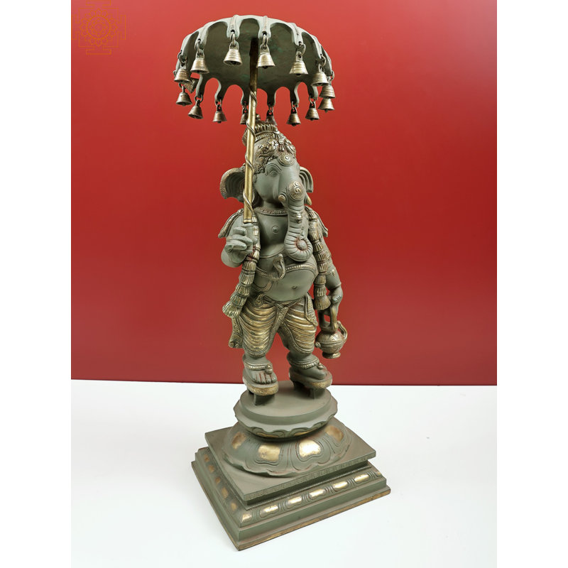 Parasol 25 "Ganesha avec Kamandal Home Decor, Or