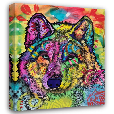 Lark Manor™ Dean Russo Collection Gallery Wrapped Canvas Art Titled: The Stare of the wolf