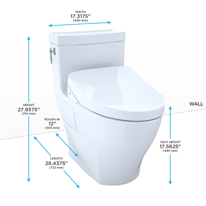 Legato Dual Flush 1.28|0.8 GPF Elongated One-Piece Toilet with S550e Electronic Bidet Seat