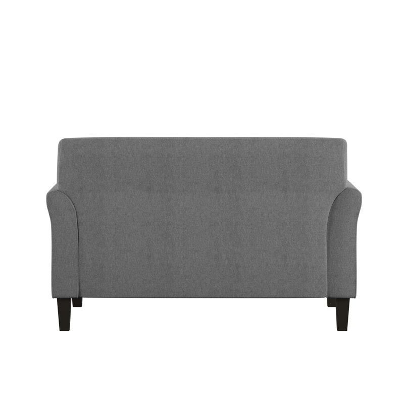 Causeuse à accoudoirs évasés 55,75 po Ginnia, Gris