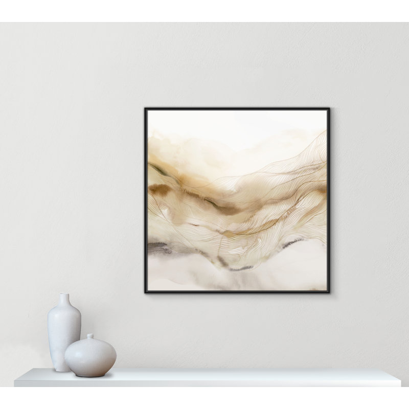 «Line Haze I» par Isabelle Z, H 41,5 po x l 41,5 po, Noir
