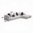 Manilla Sectional Sofa W/8 Pillows