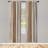 Microfiber Striped Semi-Sheer Rod Pocket Curtain Panels-61938270-61298319