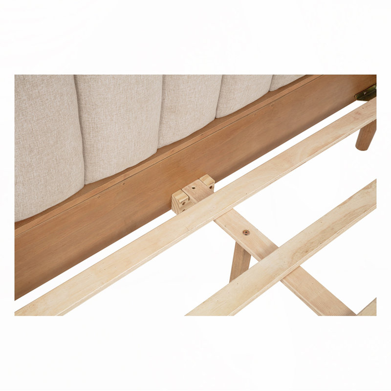 Tête de lit tapissier en bois, Grand