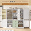Armoire de cuisine autoportante en bois de 73 po avec tiroirs, portes et tablettes réglables, organisateur de rangement pour la salle à manger, blanc-936316518