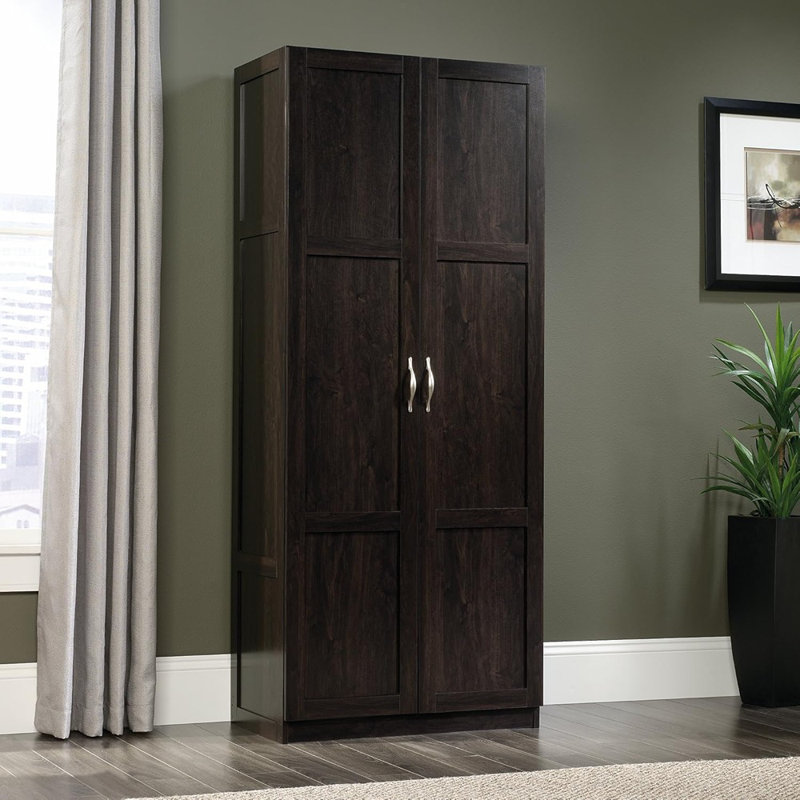 Armoire de rangement / garde-manger, 29,61 po x P 16,02 po x H 71,50 po, finition cerise cannelle