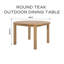 Huntington 5pc Teak Outdoor Dining Set with Sunbrella Cushion-2094127296