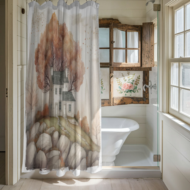 Kirya Shower Curtain, 74"H x 71"W