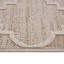 Tapis crème à treillis 5 x 7 tissé et polyvalent pour les espaces intérieurs