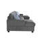 Canapé modulaire confortable en forme de U avec coussins moelleux et sièges polyvalents gris foncé-1345486393