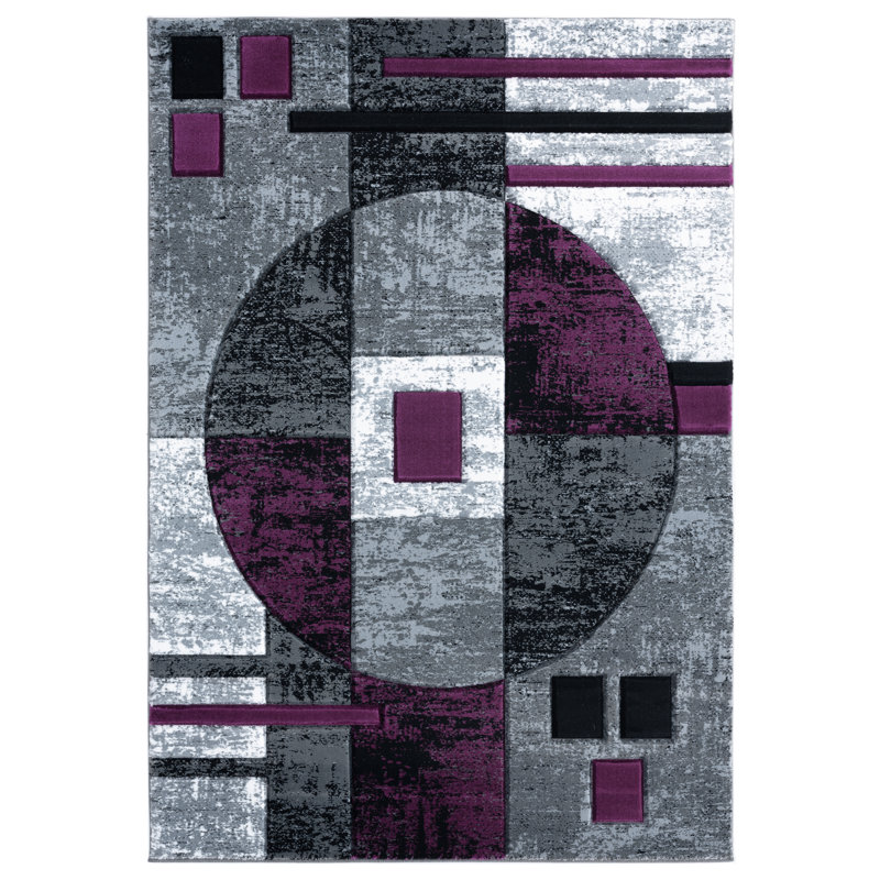 Tapis mauve Zabala, Rectangle 5 pi 3 po x 7 pi 6 po