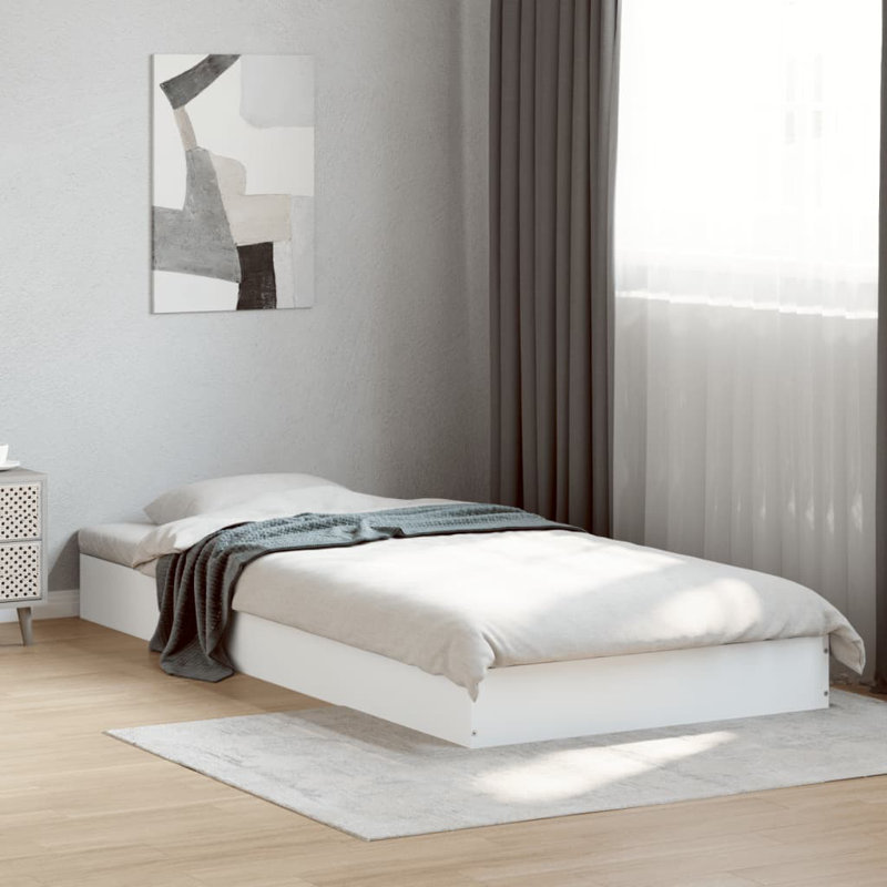 Vidaxl Bed Frame Engineered Wood, Kingsize (5'), White