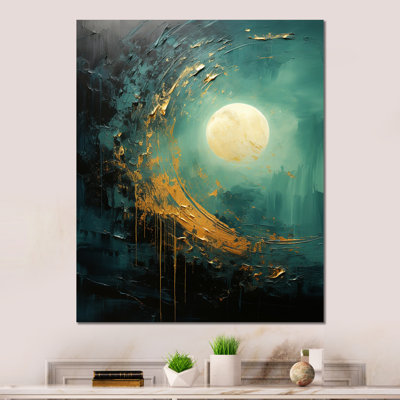 «Moon Emerald Eclipse Serenity» sur métal
