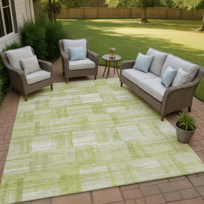 Machine Washable Indoor/Outdoor Chantille ACN2517 Stripes Rug