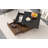 Multi-Functional Square 360°Rotating Coffee Table With 2 Drawers, High Gloss 2-Tier Centre Table With Swivel Tabletop And Storage, Walnut Table Frame Side Table For Living Room