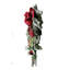 Ornement en forme de pin floqué mélangé or rouge 30 po Teardrop