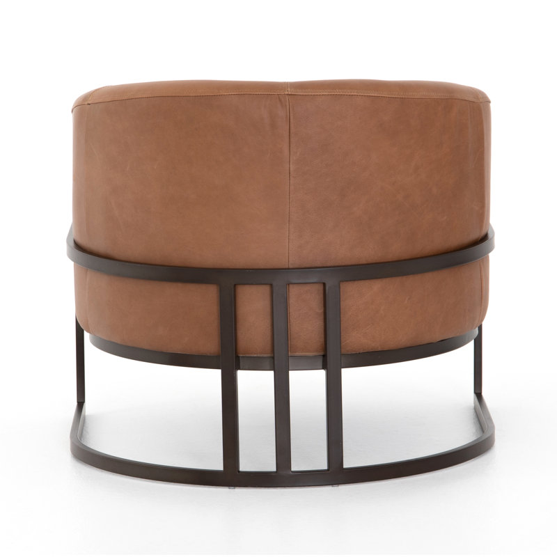 Corbin Barrel Chair, Chaps Sand Top Grain Leather