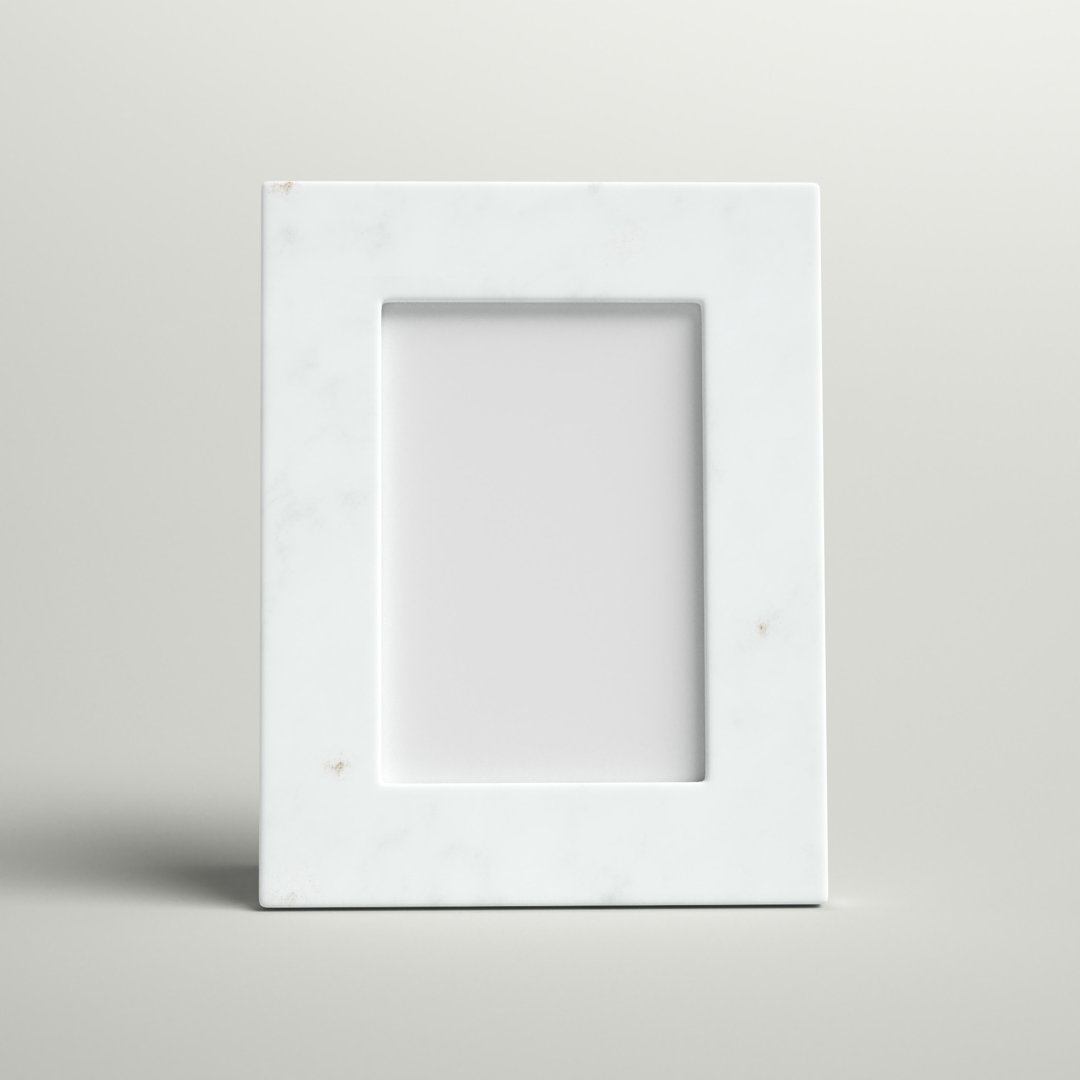 Havana White Marble Matte Picture Frame Three Posts™