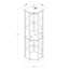 Vitrine de coin éclairée à 6 tablettes avec tablettes réglables en verre trempé et miroir arrière, cerisier (ampoule E26 non incluse)