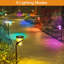 Lumières de jardin extérieures Huotian à DEL, autonomie élevée, imperméable, 9 modes d'éclairage, cadeau de la fête des Mères (ensemble de 2)