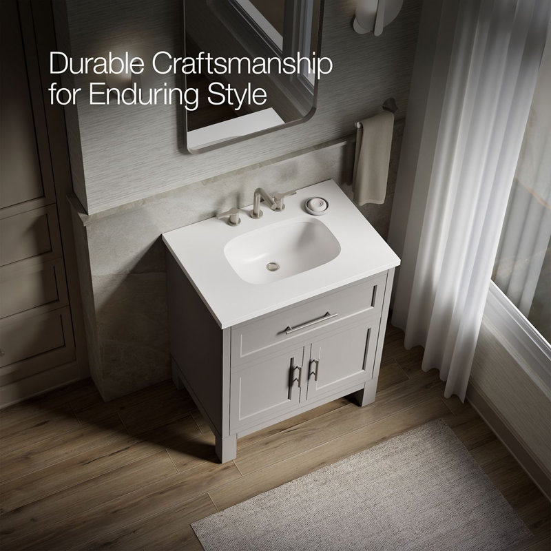 Quo 31" Single Bathroom Vanity Set, Mohair Gray