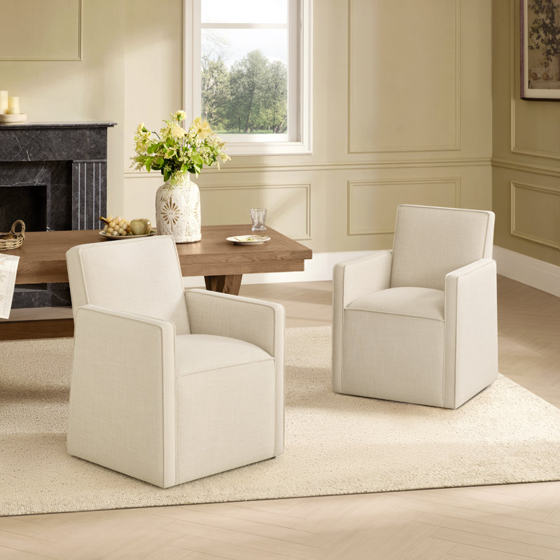 Ensemble de 2 fauteuils à roulettes Henley, Lin Effie