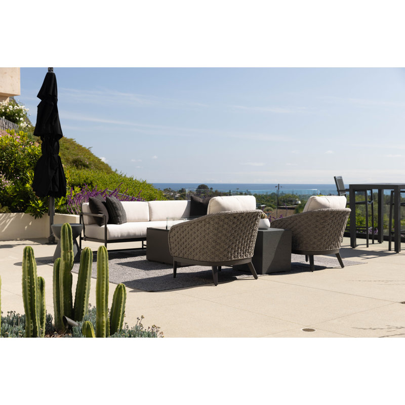 Bazaar Outdoor Square Side Table, Graphite