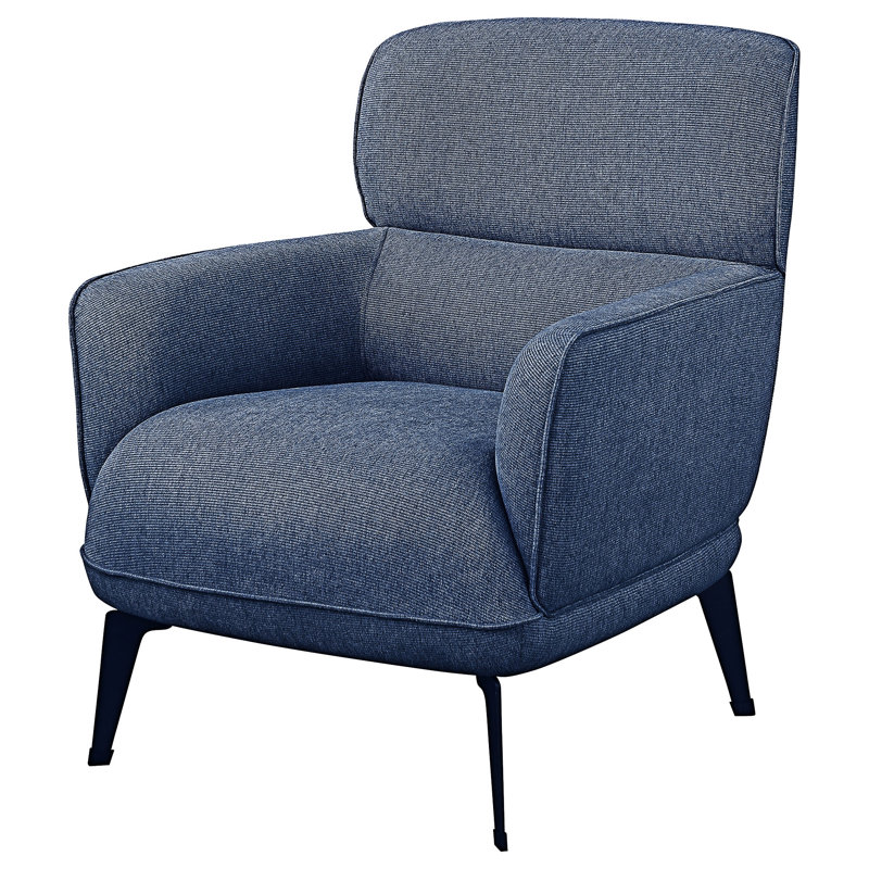 Chaise d'appoint rembourrée, Bleu