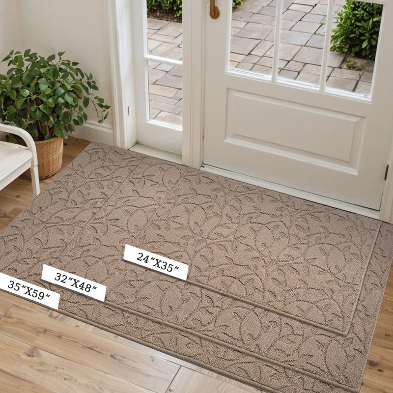 Non-Slip Doormat, Khaki, 88.9cm W x 149.9cm L