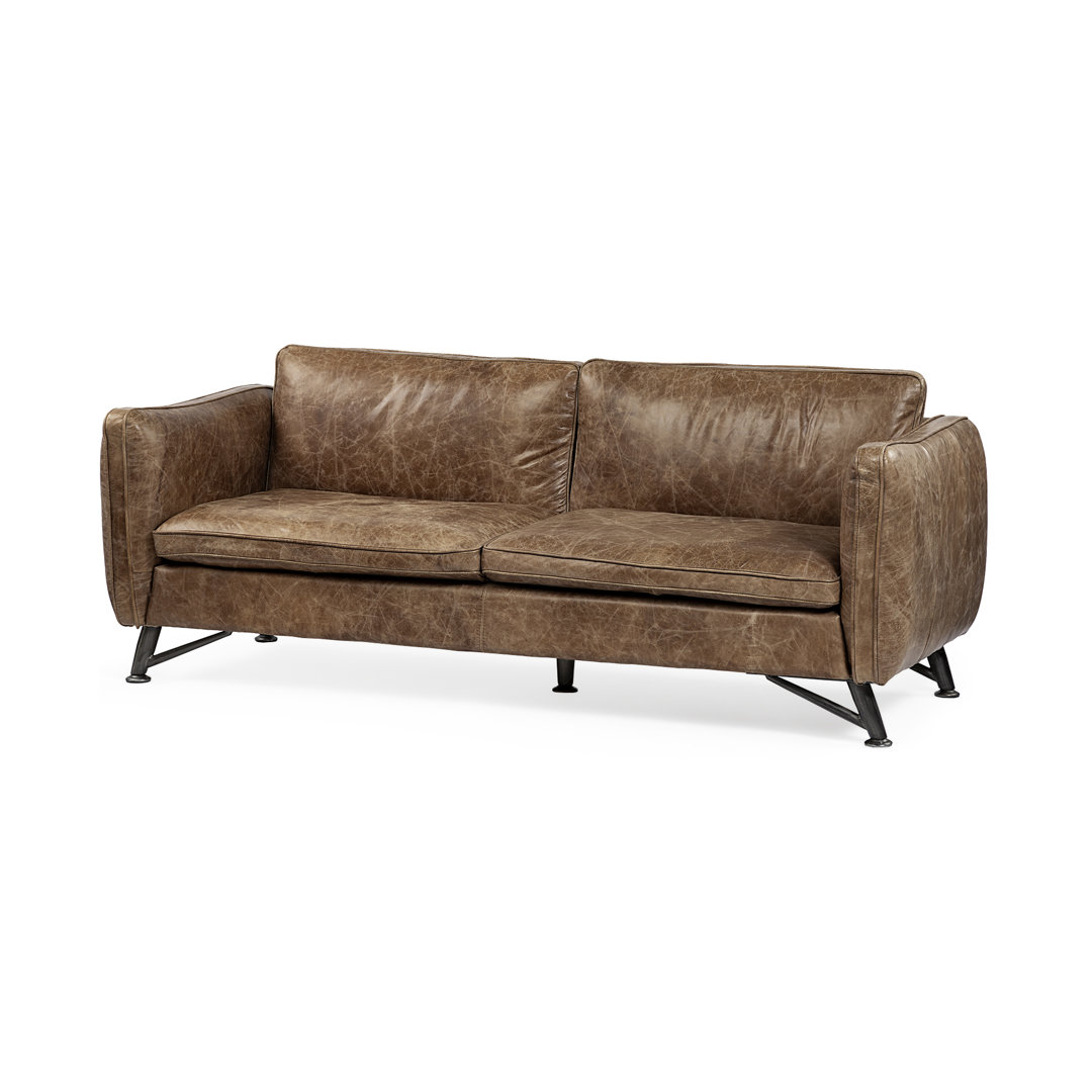 Maag 83.50'' Leather Sofa Foundry Select
