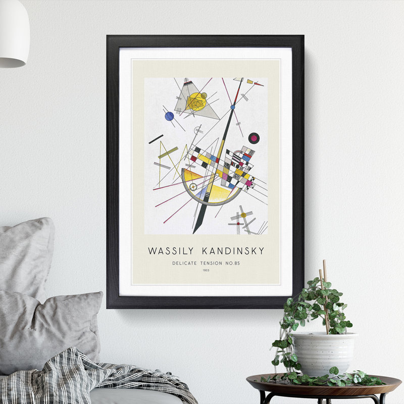 Delicate Tension by Wassily Kandinsky - Single Picture Frame Print, Black Framed, 36cm H x 27cm W x 2cm D