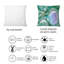 Vert et mauve, luxe, abstrait, art fluide I - Coussin décoratif imprimé moderne-473476054