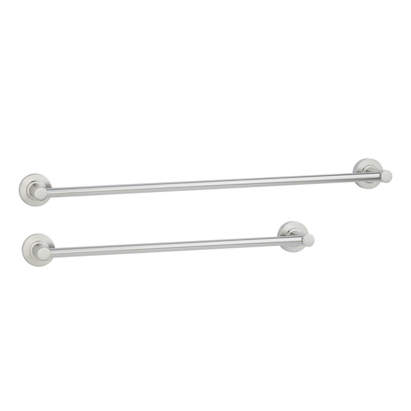 Barre à serviettes murale 24 po Lexia, Nickel brossé, H 2,19 po x L 26 po x P 3 po