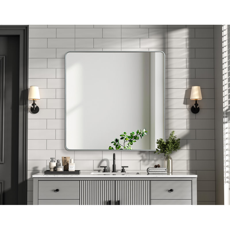 Miroir Erath, Argent argent, 48 po x 48 po