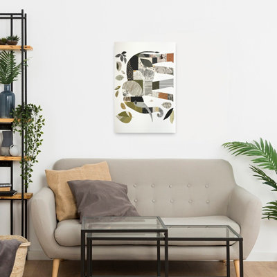 «Abstract Elephant Collage Abstract Modern Landscape Nature», reproduction d'art murale