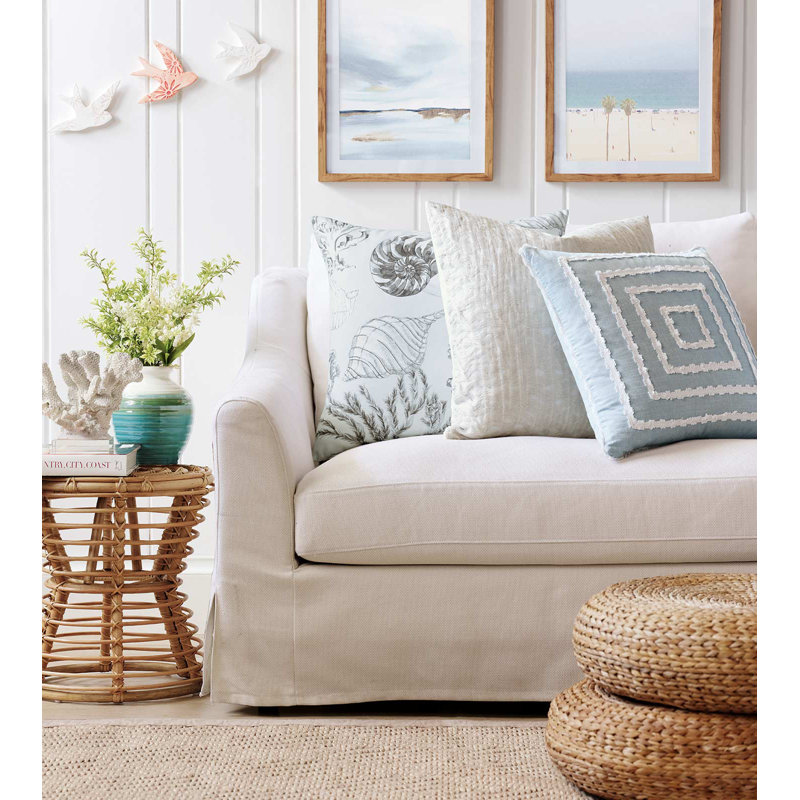 Naomi Square Pillow Cover & Insert, Faux Down, 22"H x 22"W
