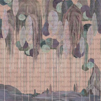 Enchanted Hanging Botanical Elements Wallpaper Mural
