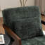 Fauteuil d'appoint rembourré en bois massif de chenille de style Mid-Century avec coussin supplémentaire Juriana-571463573