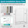 60'' W x 78'' H Double Sliding Frameless Shower Door with 5/16"(8mm) Clear Tempered Glass