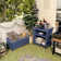 Asheley Wicker Storage Bench with Serving Cart