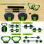 4-in-1 Adjustable Dumbbell & Kettlebell Set 44lbs, Home Gym Free Weights, Green