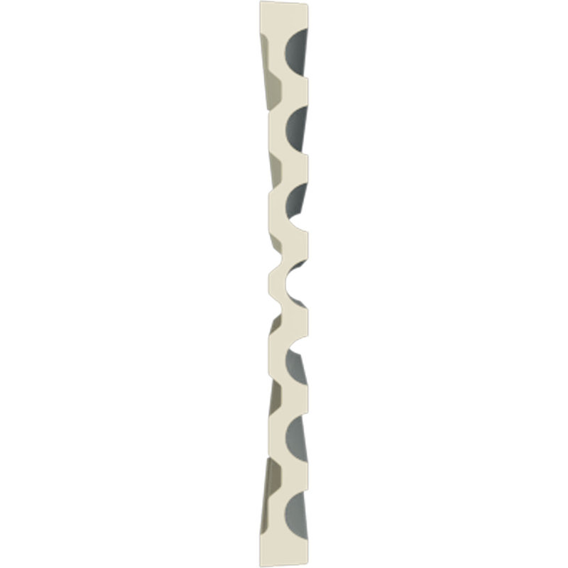 Gray Primed Polyurethane Geometric Reeded Casing Sample