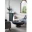 Table basse ovale noire audacieuse - plateau spacieux + piédestal rond (décoratif et polyvalent)-800306065