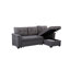 Canapé-lit modulaire réversible de 84 po avec méridienne de rangement, ports de chargement USB et poche-123139026
