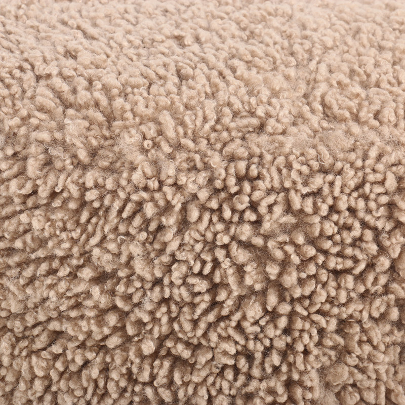 Aniston 21" Ottoman, Burnt Birch, Andes Toast Sherpa