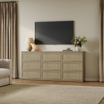 Buffet 3 tiroirs Rattan