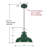 Green Pendant Lights Kitchen Island 2 Pack,Dome Pendant Light, Farmhouse Pendant Light Island Pendant Light for Kitchen, Restaurants, Cafes-1582038919