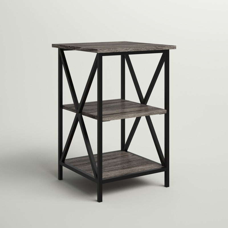 Ariyana End Table, Weathered Gray/Black
