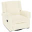 Fauteuil inclinable manuel pour fauteuil, fauteuil inclinable et pivotant pour salon, chambre à coucher, cinéma maison et chambre de bébé, blanc