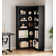 Duanna Farmhouse Bookshelf Corner Bookcase 72.8” Large Bookcase Wood Bookshelf Tall L Shaped Bookshelf 5 Tier Corner Shelf Display Rack Etagere Shelf Storage For Office Bedroom (Half Panel, Retro)